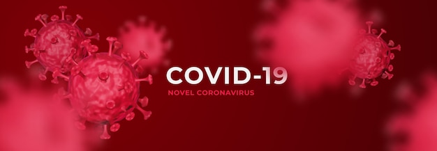 Premium Vector Covid 19 Coronavirus 3d Banner Background