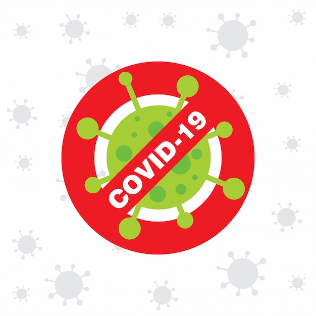 Free Vector | Covid 19 poster with virus icon