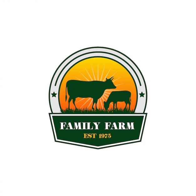 Download Free Cow Farm Logo Design Premium Vector Use our free logo maker to create a logo and build your brand. Put your logo on business cards, promotional products, or your website for brand visibility.