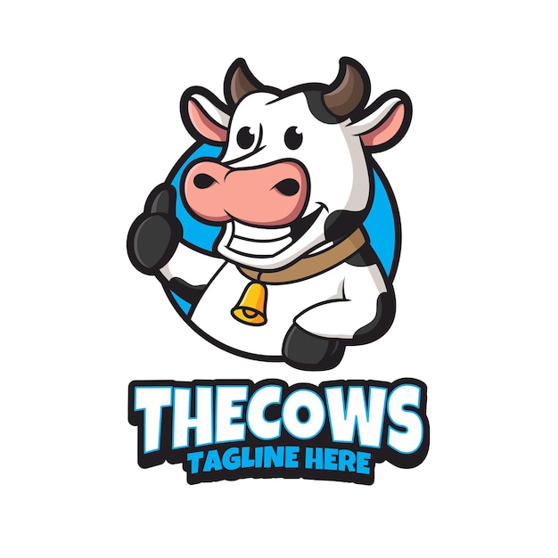 Premium Vector | Cow logo design template