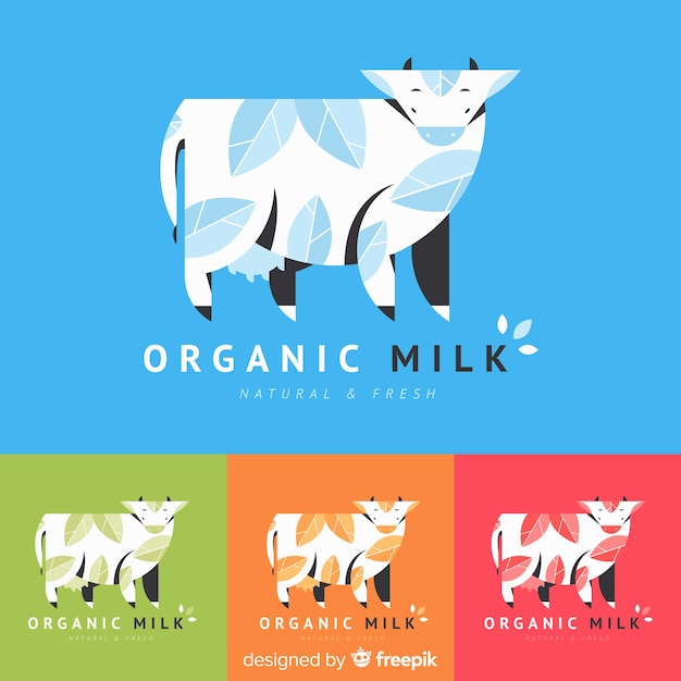 Download Free Cow With Leaves Organic Milk Logo Free Vector Use our free logo maker to create a logo and build your brand. Put your logo on business cards, promotional products, or your website for brand visibility.