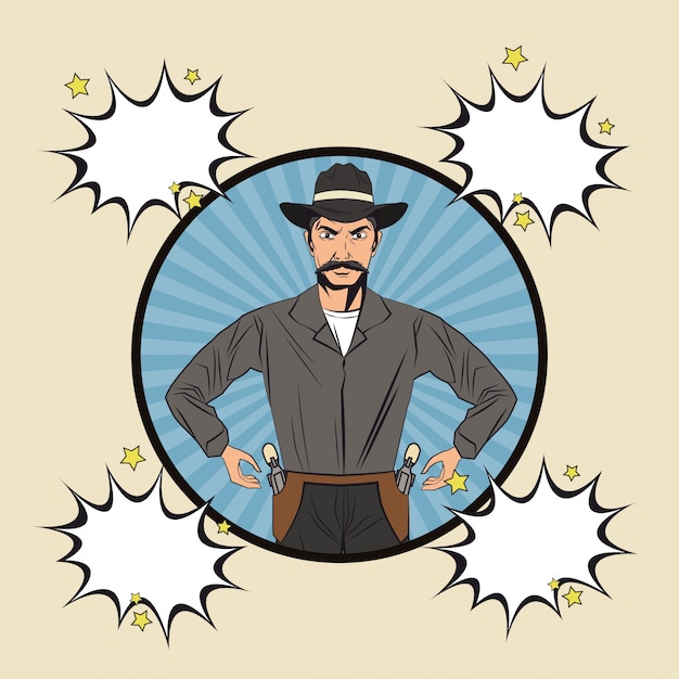 Premium Vector Cowboy Man Cartoon