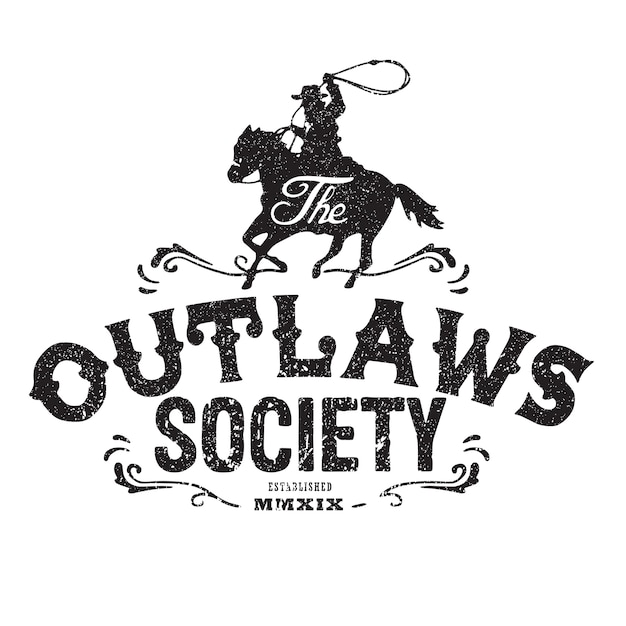 Cowboy outlaw illustration theme | Premium Vector