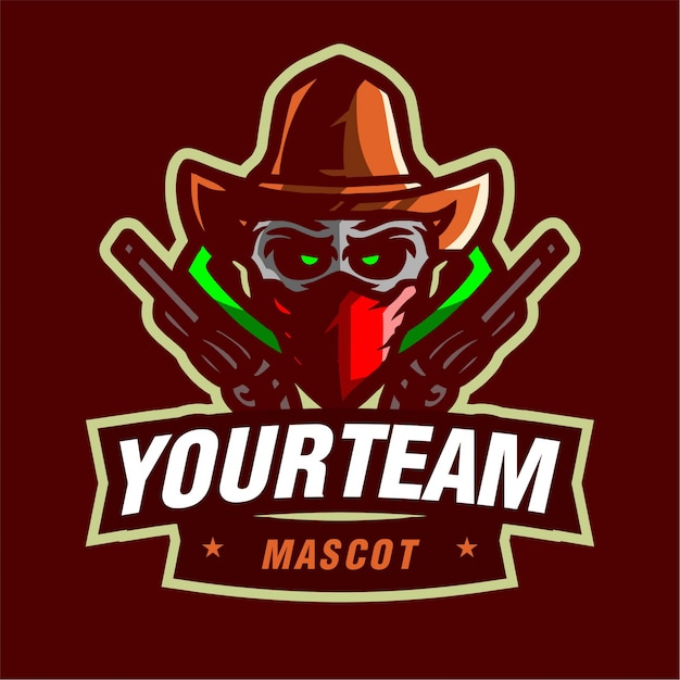 Download Free Cowboy With Gun Mascot Gaming Logo Premium Vector Use our free logo maker to create a logo and build your brand. Put your logo on business cards, promotional products, or your website for brand visibility.