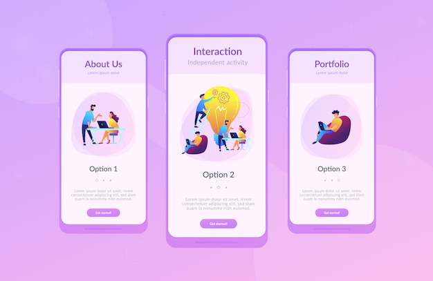 Premium Vector Coworking App Interface Template