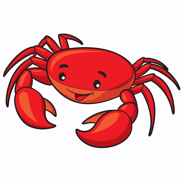 Crab cartoon Premium Vector