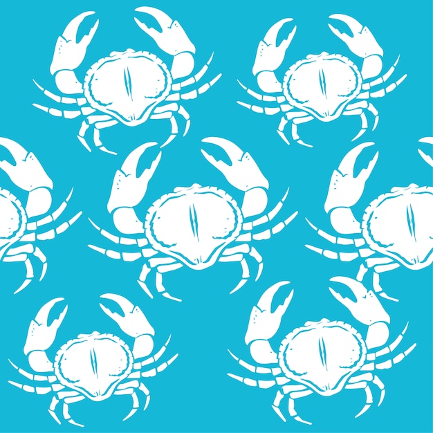 Free Vector Crabs pattern design