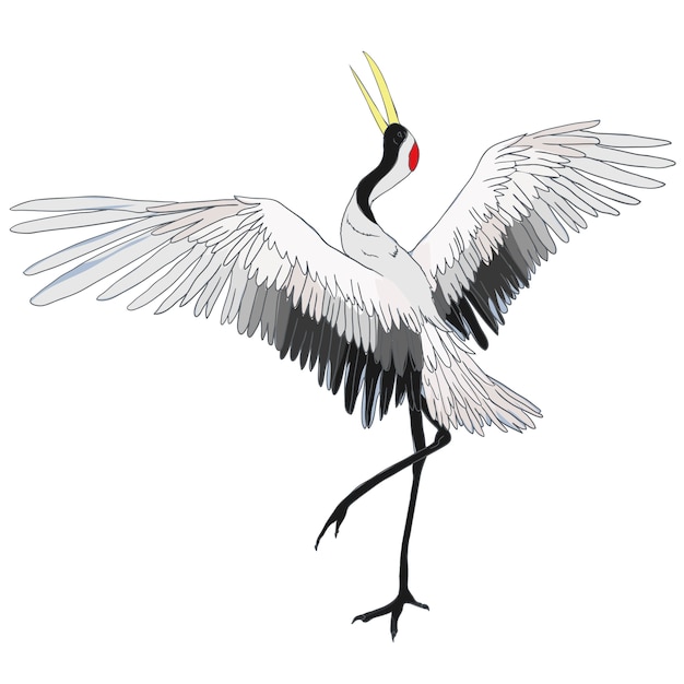 Crane illustration Vector | Premium Download