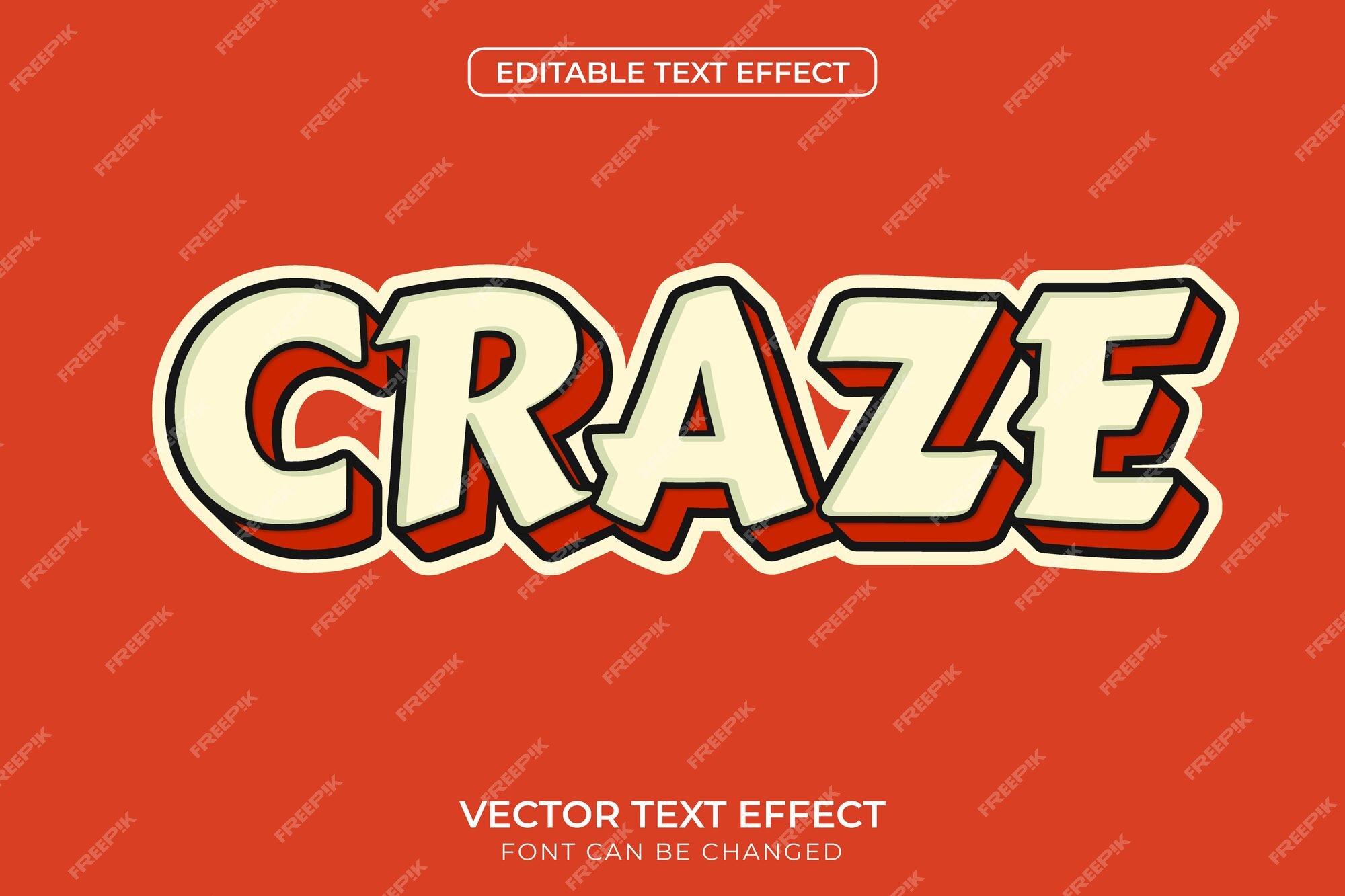 premium-vector-craze-text-effect