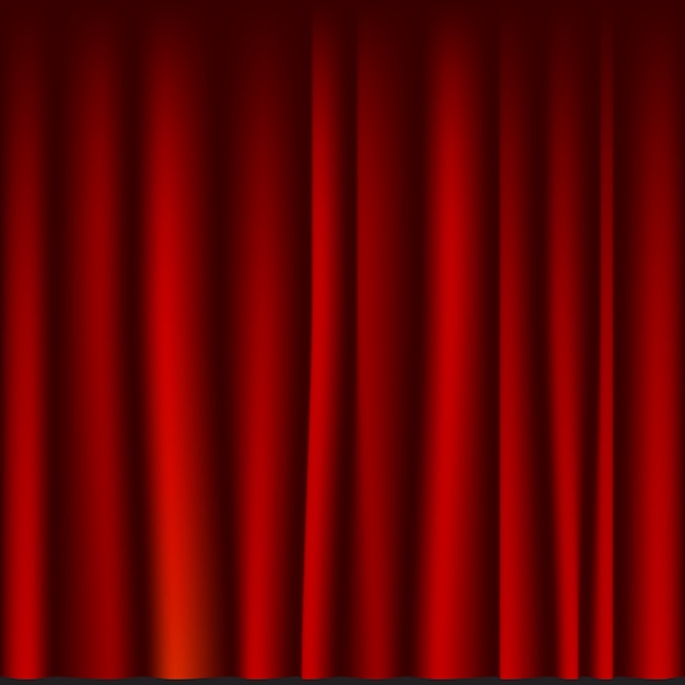 red curtain fabric