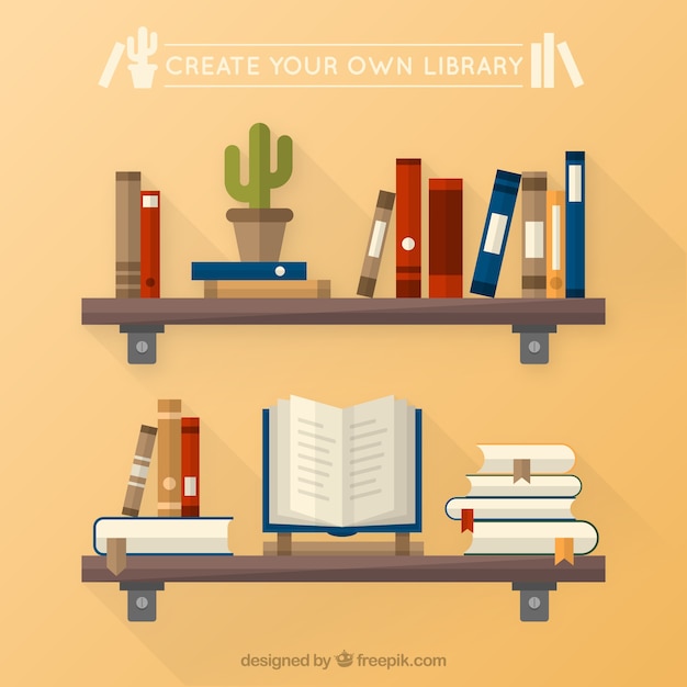 Create your own library | Free Vector