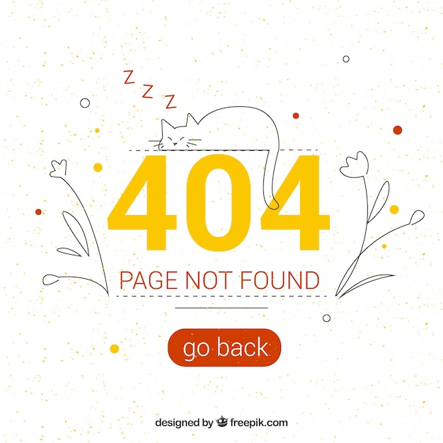 Creative 404 error design Free Vector