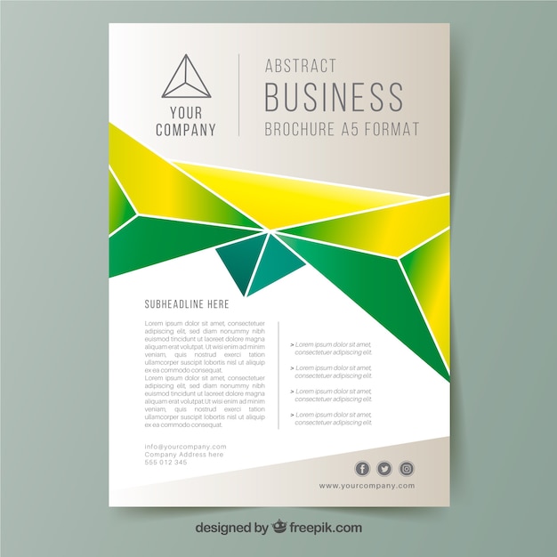 free-vector-creative-a5-business-brochure-template