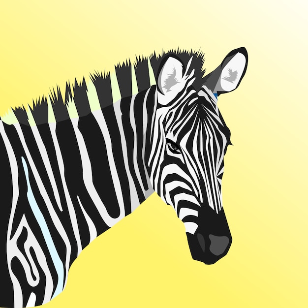 Creative artwork zebra pop art style Vector | Premium Download