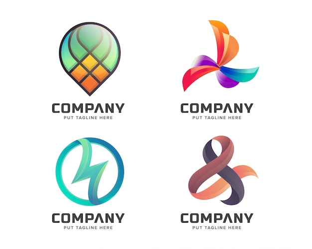 Download Free Creative Astract Logo Set For Business Premium Vector Use our free logo maker to create a logo and build your brand. Put your logo on business cards, promotional products, or your website for brand visibility.