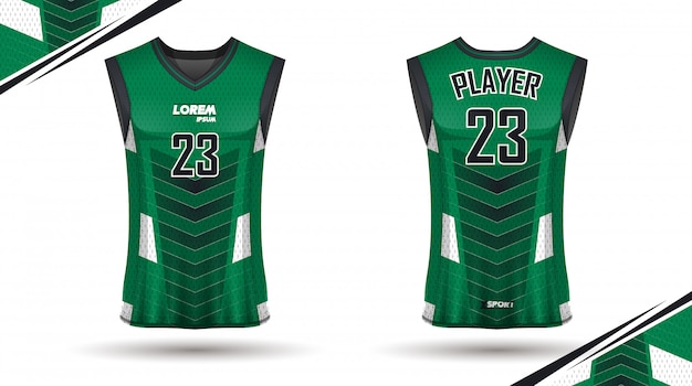 basketball jersey green color design