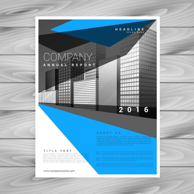 Creative blue brochure template for your\
business in abstract style