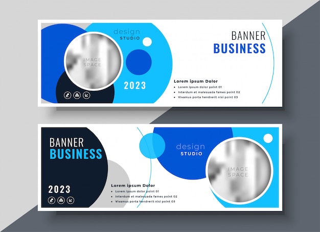 Download Free Download This Free Vector Creative Blue Circle Business Banner Use our free logo maker to create a logo and build your brand. Put your logo on business cards, promotional products, or your website for brand visibility.