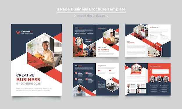 Creative business brochure template design Premium Vector