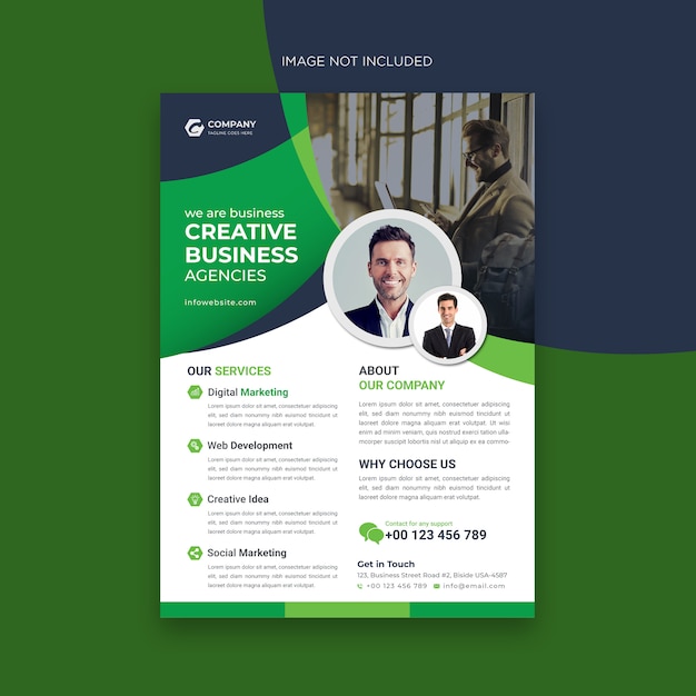 Premium Vector | Creative business flyer template