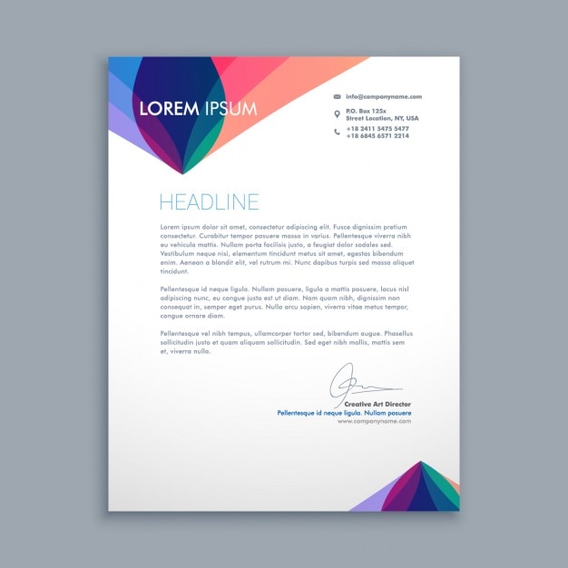 Business Letter On Letterhead from image.freepik.com