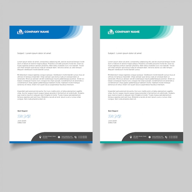 Creative business letterhead template Premium Vector
