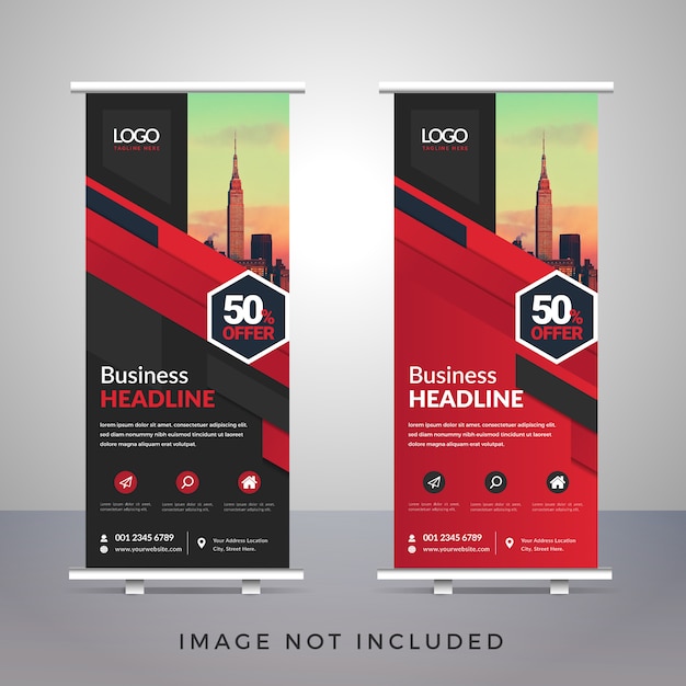 Download Free Creative Business Roll Up Banner Template Design Premium Vector Use our free logo maker to create a logo and build your brand. Put your logo on business cards, promotional products, or your website for brand visibility.