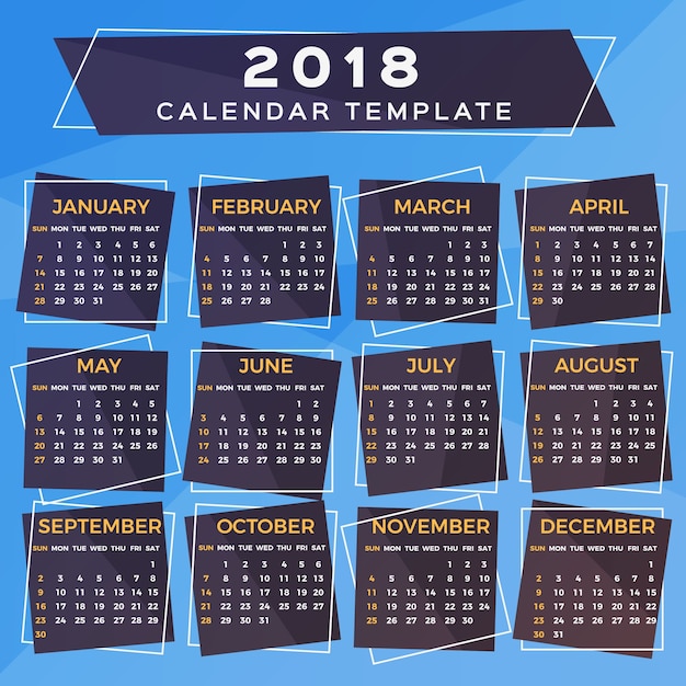 Premium Vector Creative calendar template