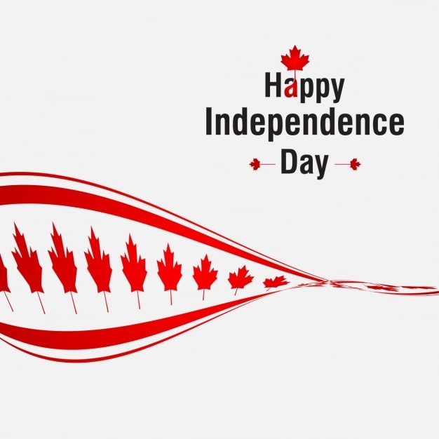 Free Vector | Creative canada independence day background