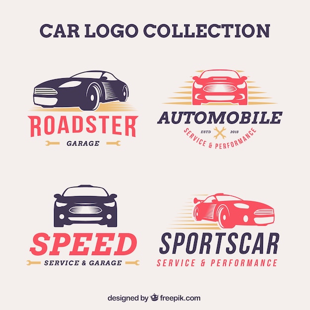 Download Creative car logo pack Vector | Free Download