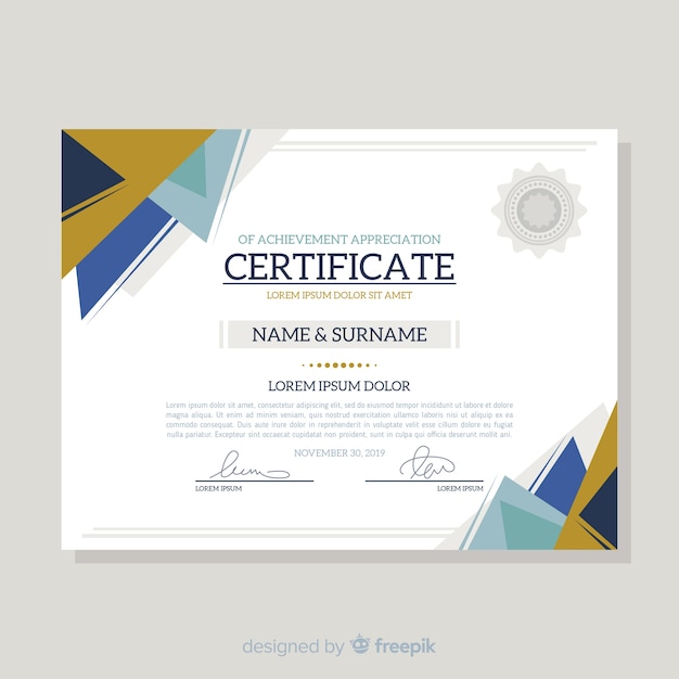 Free Vector | Creative certificate template