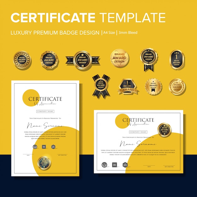 creative certificate design vector