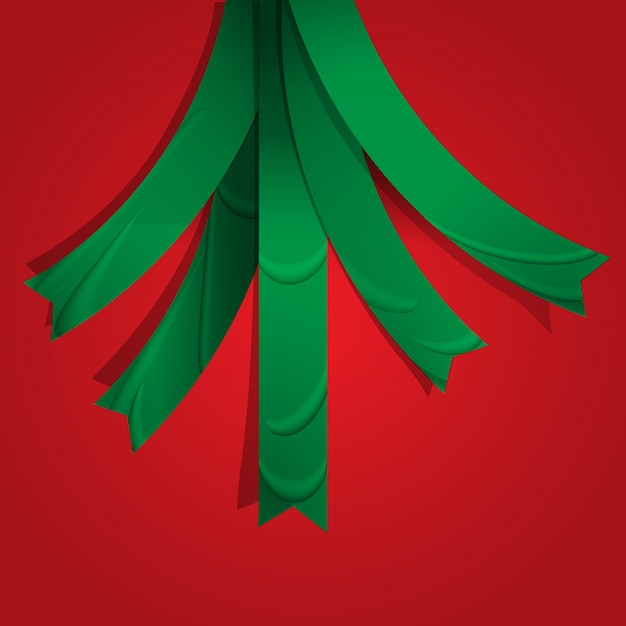 Download Creative Christmas Tree Formed From Ribbons Premium Vector SVG Cut Files