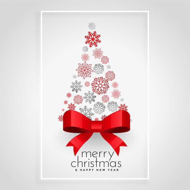 Download Free Vector Creative Christmas Tree Made With Snowflakes Yellowimages Mockups