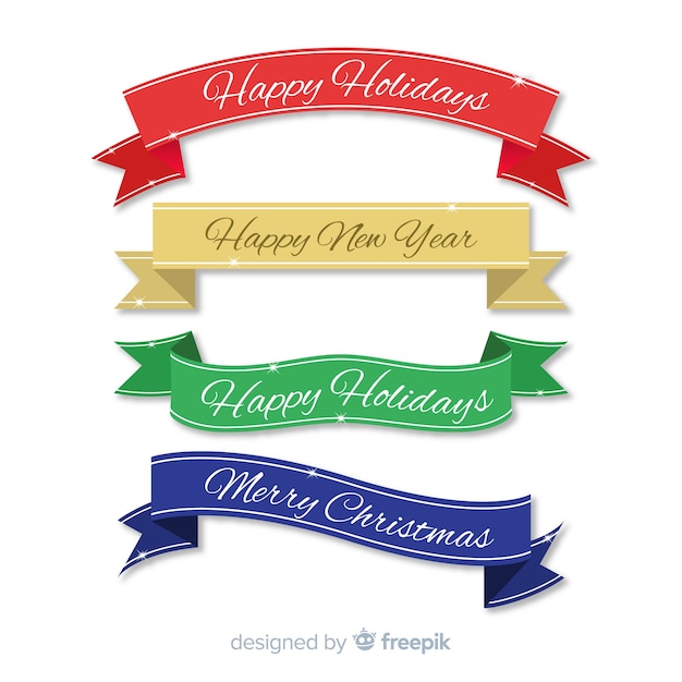 Download Creative Collection Of Christmas Ribbons Free Vector SVG Cut Files