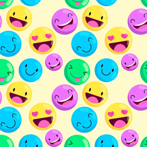 free-vector-creative-colourful-emoticons-pattern