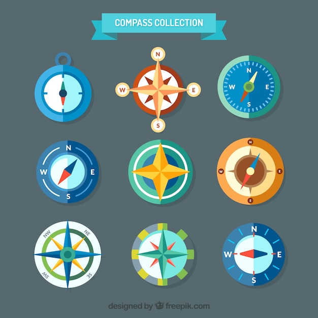 Download Creative compass set Vector | Free Download