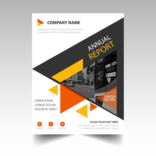 Creative cover of annual report | Free Vector