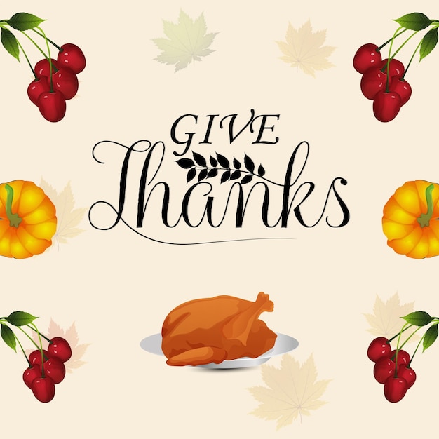 Premium Vector | Creative design of thanksgiving day greeting card