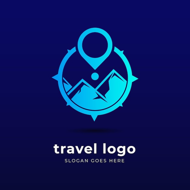 Free Vector | Creative detailed travel logo