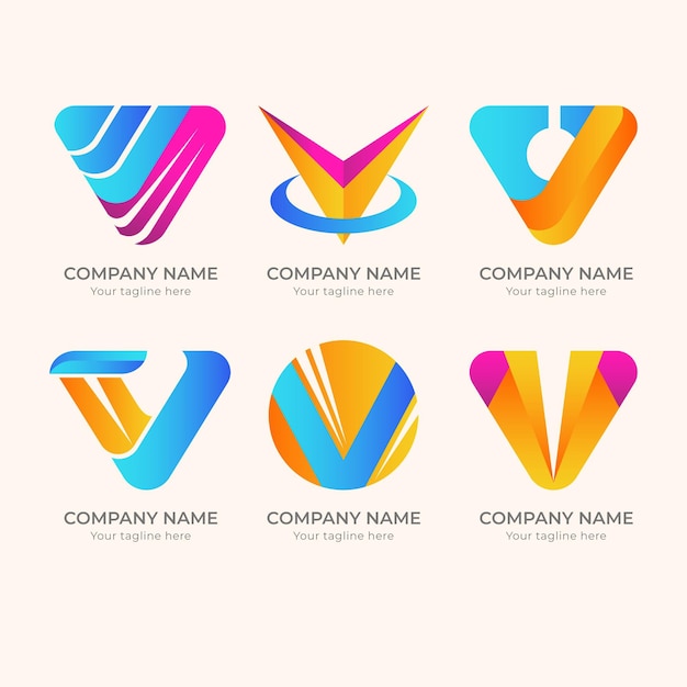 Download Free Download This Free Vector Creative Detailed V Logo Set Use our free logo maker to create a logo and build your brand. Put your logo on business cards, promotional products, or your website for brand visibility.