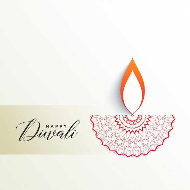 Creative diwali diya design on white\
background