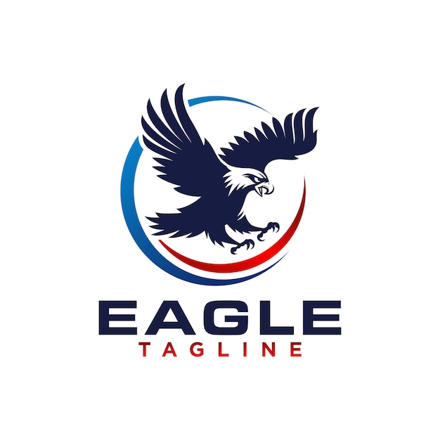 Creative eagle logo stock vector Premium Vector