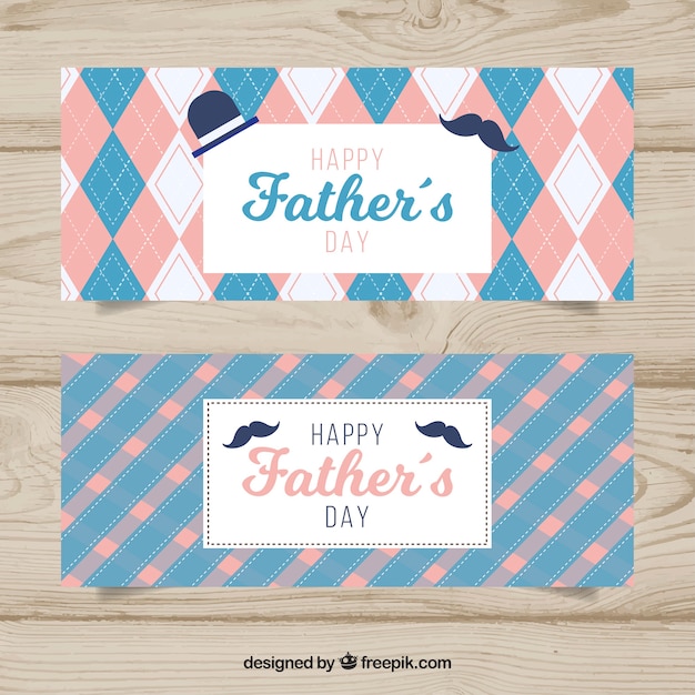 Creative fathers day banners