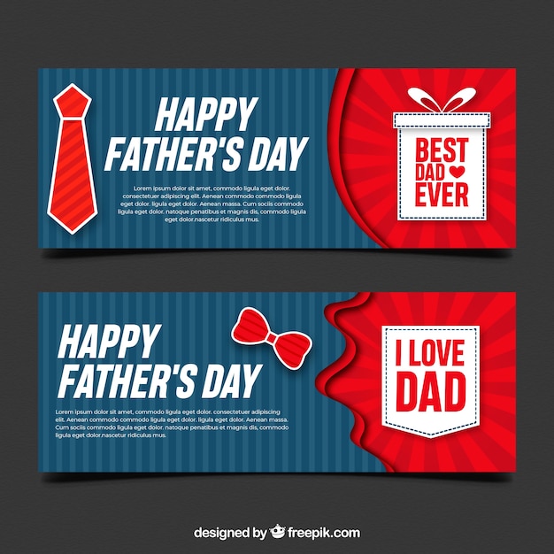 Creative fathers day banners