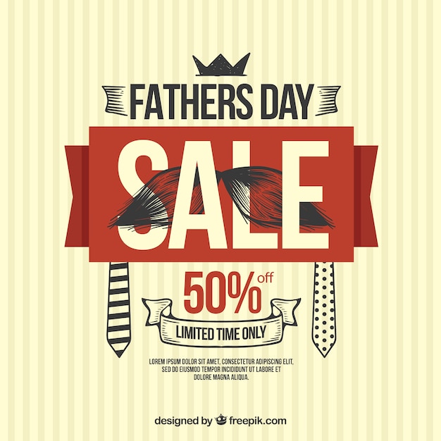 Creative fathers day sale background