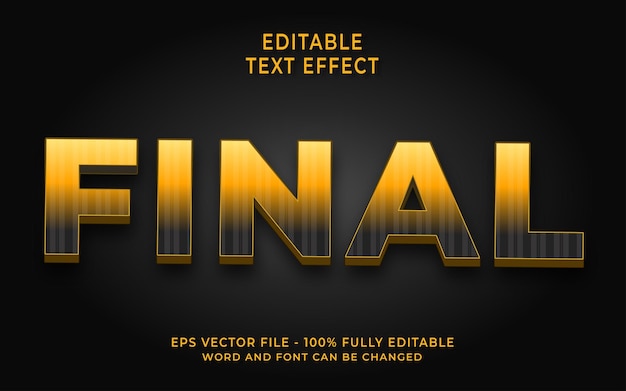 Premium Vector | Creative final text effect