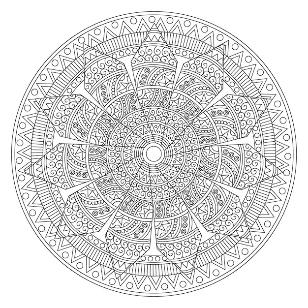 Creative floral mandala design, rounded decorative element ...