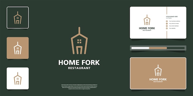 Premium Vector Creative Food Logo Design With House And Fork Combination