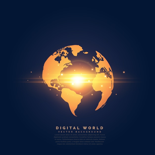 Download Free Creative Golden Earth With Center Light Effect Premium Vector Use our free logo maker to create a logo and build your brand. Put your logo on business cards, promotional products, or your website for brand visibility.